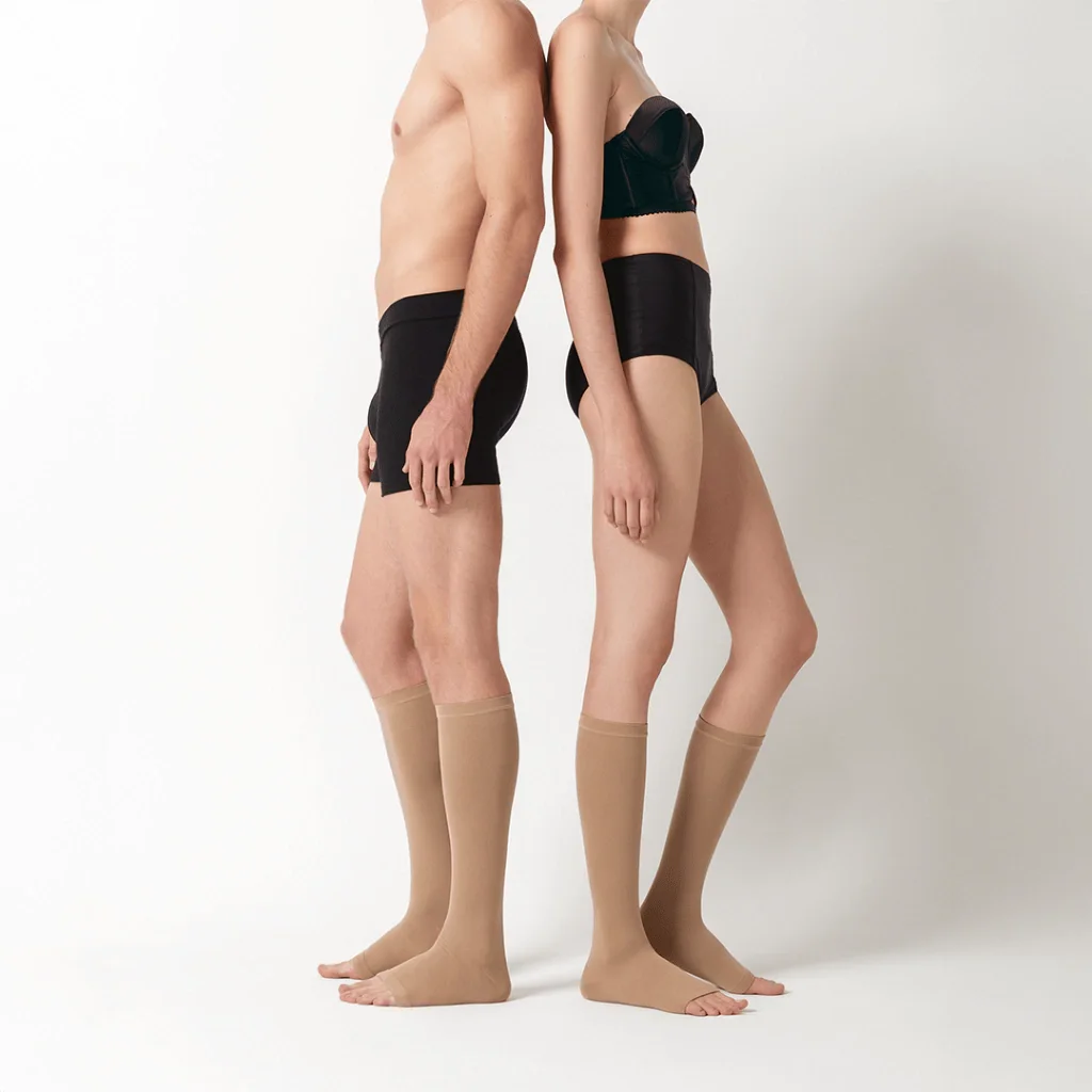 Medias microfibra 3/4 sin Puntera, compresion 15-20 Unisex - LAUDA SOCKS
