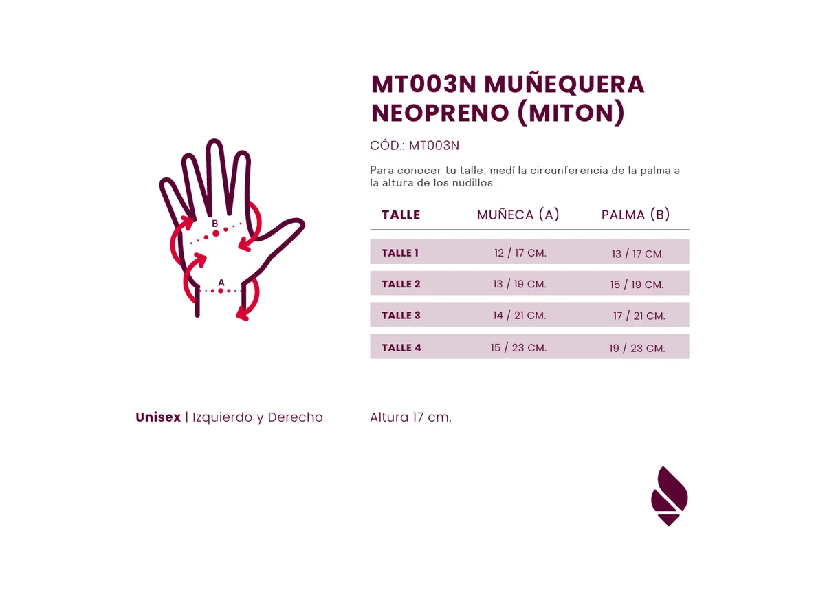 Muñequera Miton Neoprene - MUÑECA - Talle 1 al 4 - DEMA — miniatura 2